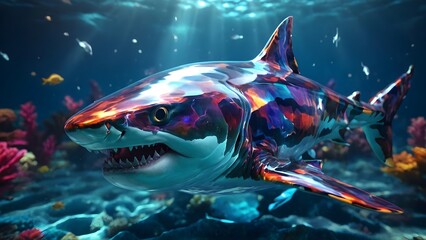 A beautiful shark desktop wallpaper.