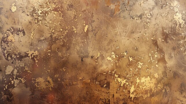 earth tones, copper, gold foil, and textures of Italian paint