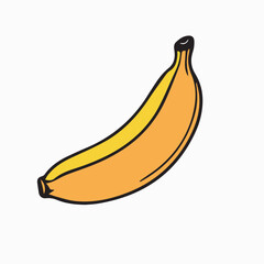 banana line color illustration for download