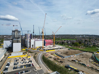 Aerial View of Brent Cross West Hendon London City of England United Kingdom, April 12th, 2024
