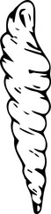 Hand drawn shell illustration on transparent background.
- 785891744