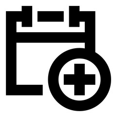 Fototapeta premium calendar plus line icon
