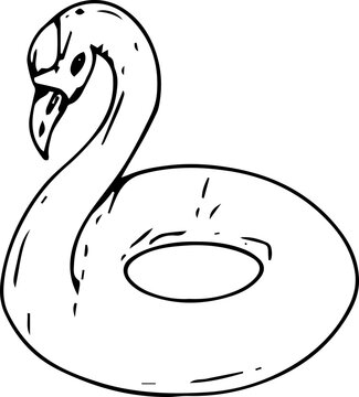 recommend clip art: Hand drawn rubber ring illustration on transparent background.
                    