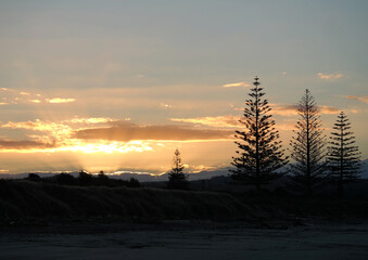 Sunset in the mountains