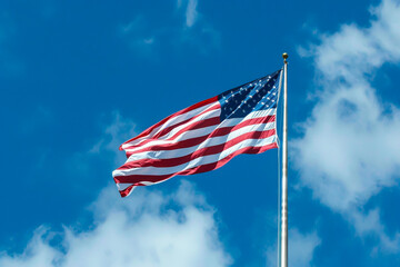 Fototapeta premium Waving American Flag