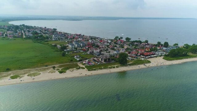 Panorama Bay Rewa Krajobraz Zatoka Gdanska Aerial View Poland