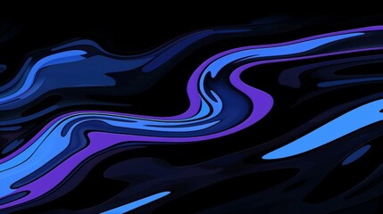 abstract blue and purple swirl liquid paint on a black background