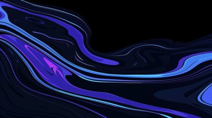 abstract blue and purple swirl liquid paint on a black background