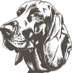 Bloodhound clipart design illustration - obrazy, fototapety, plakaty