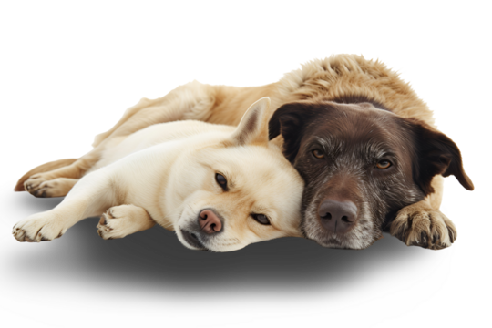 Photo of Cat and Dog on Monocolor Isolated Background