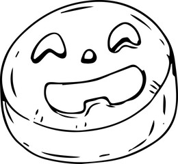 Hand drawn halloween candy illustration on transparent background.
