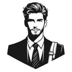 Teacher silhouette vector isolated on white background