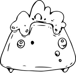 Hand drawn halloween illustration on transparent background.
