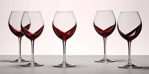 red wine glass cabernet sauvignon terroir terroir sommelier on white background - obrazy, fototapety, plakaty