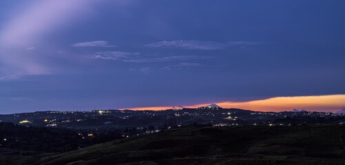 sunset in the mountains