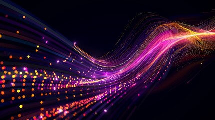 Fototapeta na wymiar Digital Data Flow Big Data Technology High Speed Light Trails