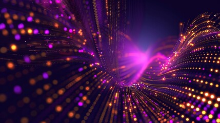 Fototapeta premium Digital Data Flow Big Data Technology High Speed Light Trails