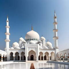 Fototapeta na wymiar Exploring the beauty of Minarets, Domes, and Golden Mosques