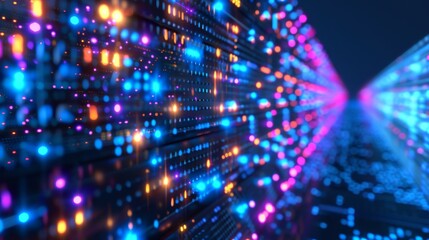 Obraz premium Hi Tech Network Connection Grid futuristic abstract background