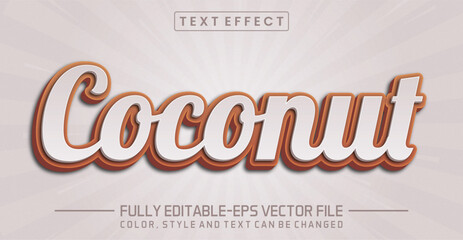 Coconut font Text effect editable