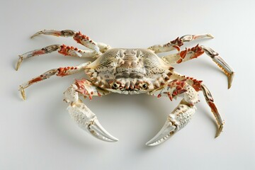 Crab isolated on white background,  Close up of a crab
