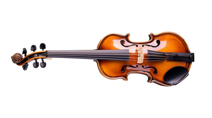 a realistic photo of an antique violin with  white background