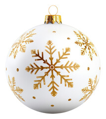 PNG Christmas ornament snowflake white