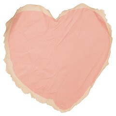 PNG  Pink heart shape ripped paper blossom cushion flower