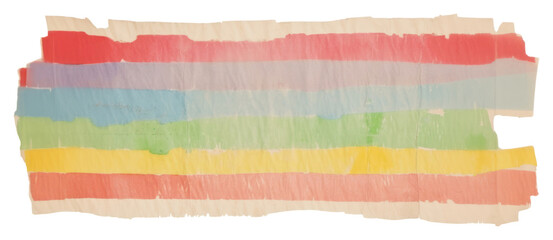 PNG  Rainbow ripped paper towel flag plastic wrap