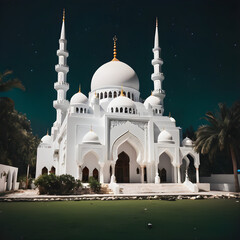 Fototapeta na wymiar Exploring the beauty of Minarets, Domes, and Golden Mosques