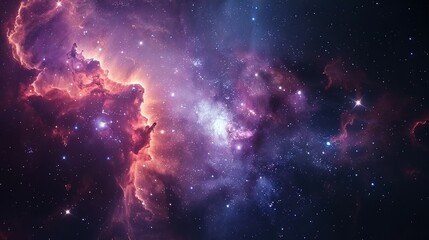 Naklejka premium Galaxy with nebula and stars in space. Outer space background. Galaxy background