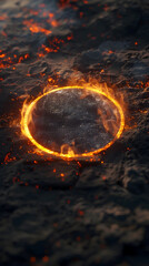 Fiery Eclipse Engulfing the Land in a Cataclysmic Blaze of Destruction and Chaos