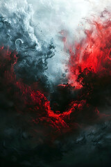 Fiery Celestial Clash of Demonic Temptation and Serene Ethereality in Dramatic Moody Surreal Cinematic 3D