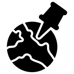 thumbtack icon, simple vector design