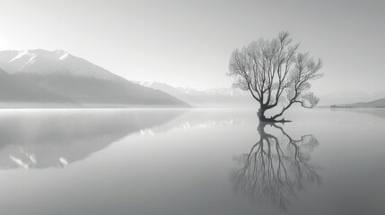 Aesthetic image of Lake Wanaka, evoking a sense of calm and tranquility.