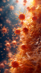 Intricate Immune Response to Endoparasitic Infestations Captured in Cinematic Photographic Style on Isolated Background