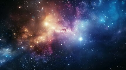 Obraz premium Galaxy with nebula and stars in space. Outer space background. Galaxy background