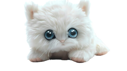 little kitten isolated on white background
