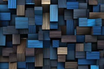 Wooden cubes background,   rendering,  illustration