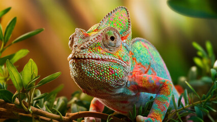 Obraz premium chameleon on a branch