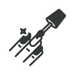Vector solid black icon for Nail salons