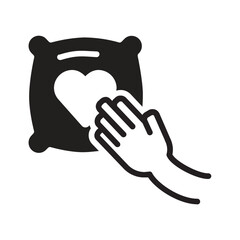 Vector solid black icon for Comfort