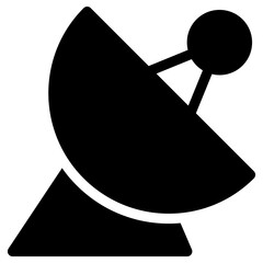 dish antenna icon, simple vector design