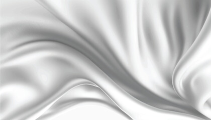 Smooth elegant  white silk fabric background. Textile texture. Vector illustration	
