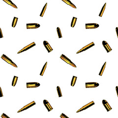 seamless pattern design with repeated gold bullets for banners, wallpaper, backdrop, etc.