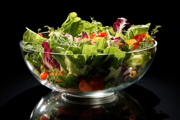 Harvested Salad Bowl: A floating bowl filled with a variety of harvested salad ingredients.