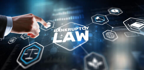 Judicial decision lawyer business concept. Bankruptcy law concept