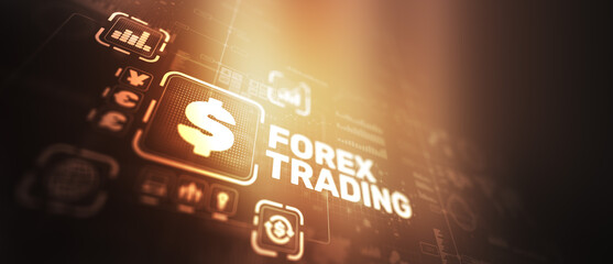 Forex trading concept. Online trading and consulting. Finance background - 785920920