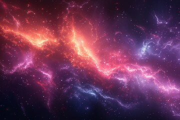 Fiery Stellar Explosion with Intense Orange and Red Hues in Deep Space