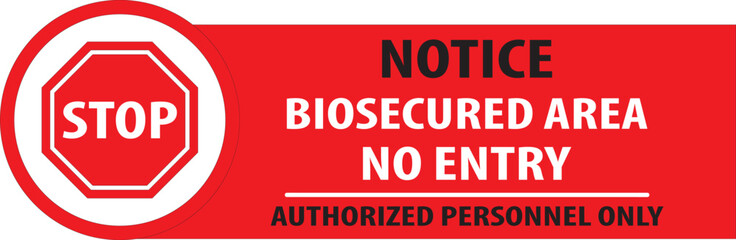Bio secured area sign vector.eps